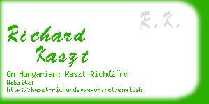 richard kaszt business card